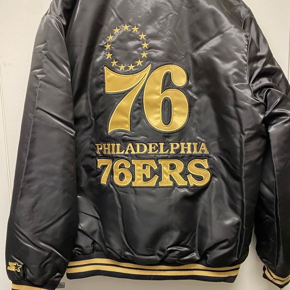 NWT Authentic NBA Ltd. Addition 76ers Starter Jacket 75th Anniversary Edition - Picture 2 of 5